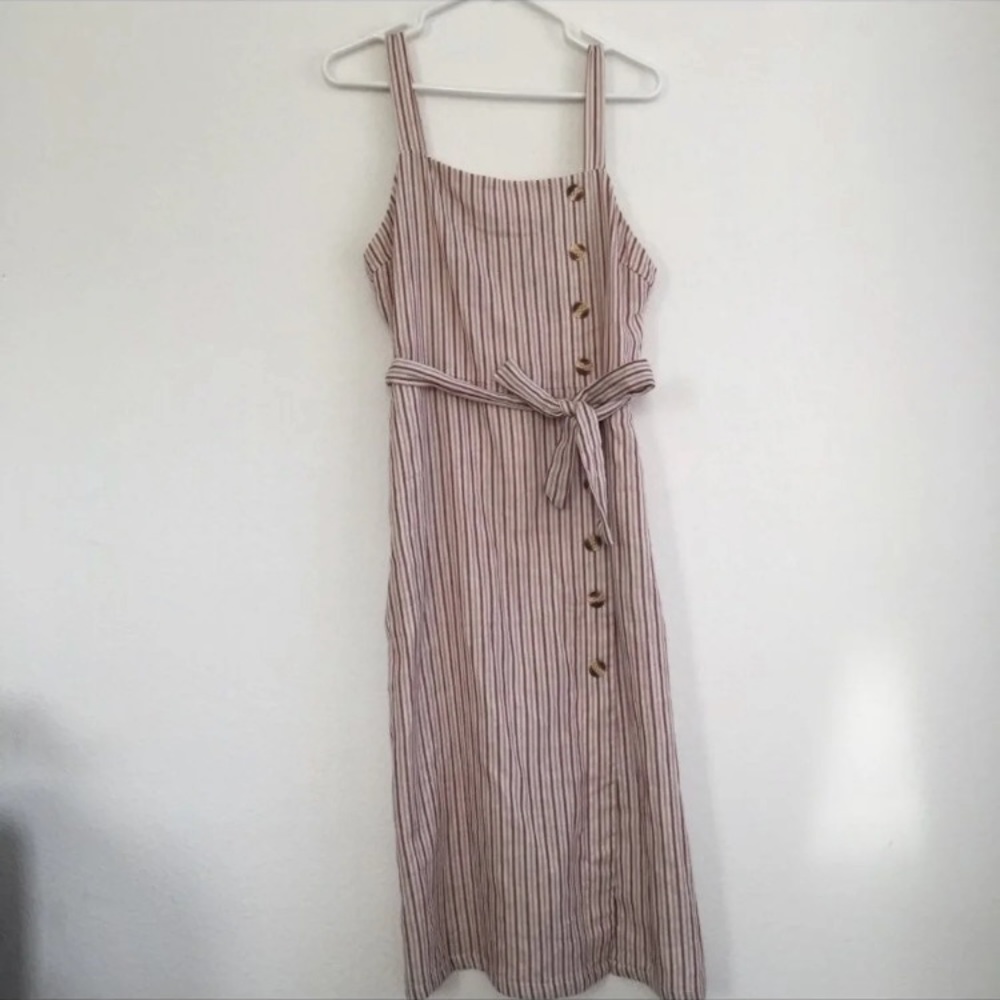 linen midi dress